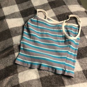 Striped Crop Tank Top